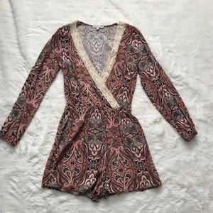 *SOLD*Fall Paisley Romper XL Charlotte Russe